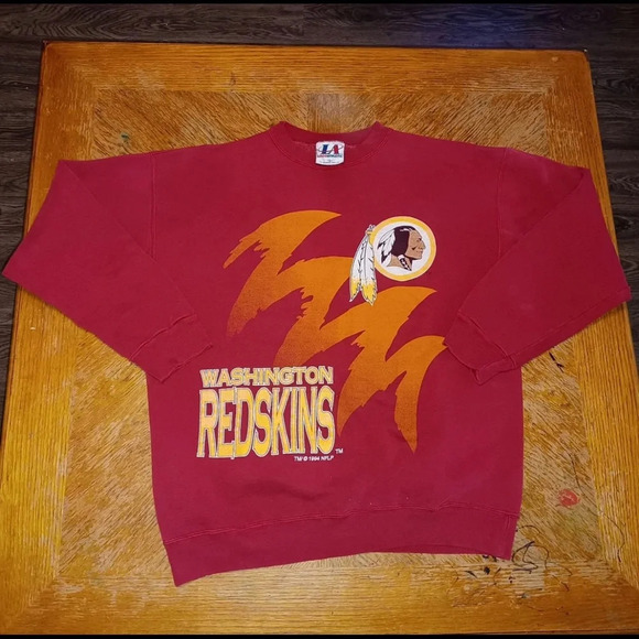 Vintage 1994 Washington Redskins Logo Athletic Sharktooth Pullover Sweater - Picture 1 of 7